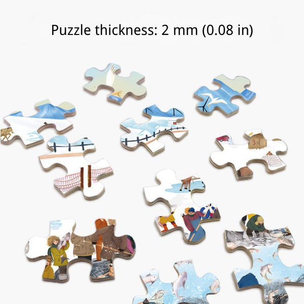 Chagan Lake Winter Fishing Jigsaw Puzzle