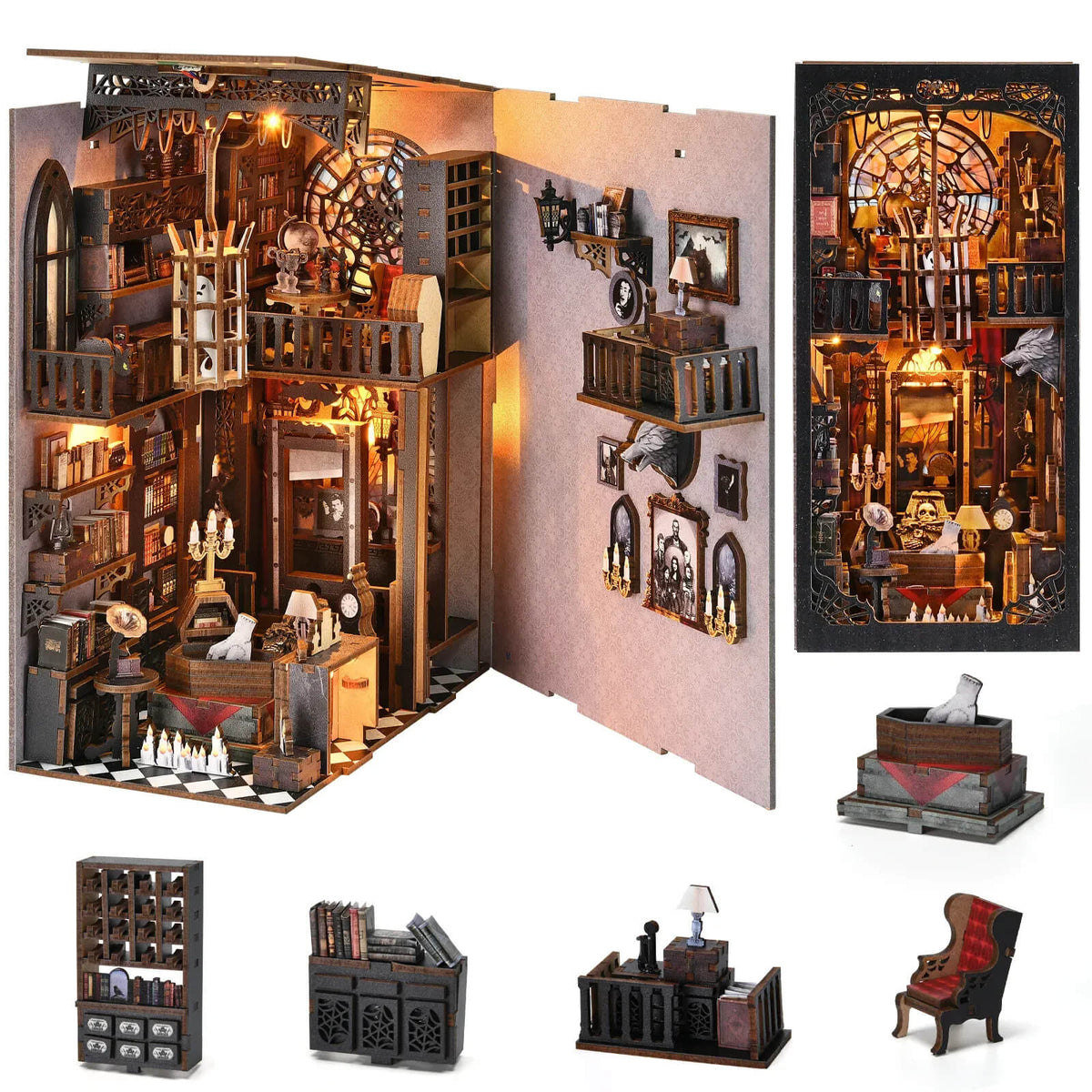 Dark Family Manor DIY Book Nook Kit image 06